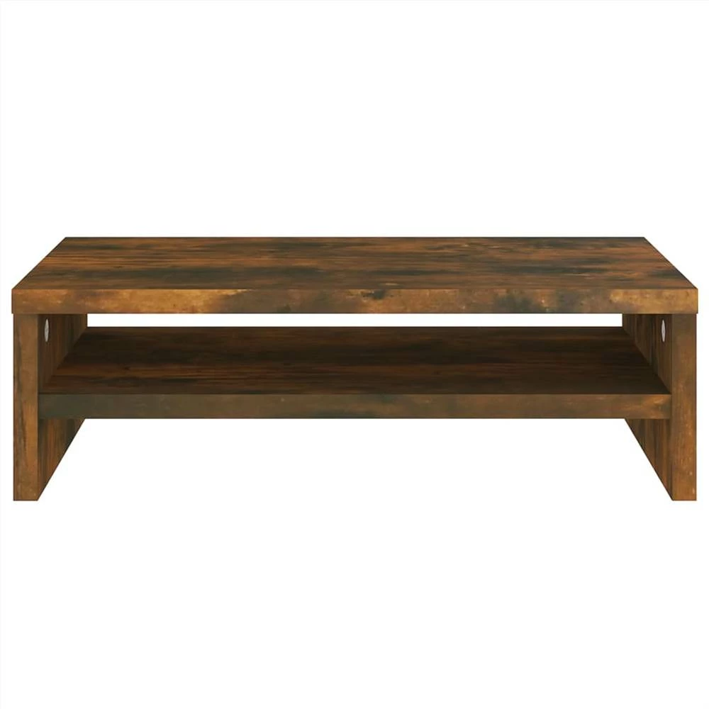 Monitor Stand Smoked Oak 42x24x13 Cm Engineered Wood 4 Monitor Stand Smoked Oak 42x24x13 Cm Engineered Wood - Image 4