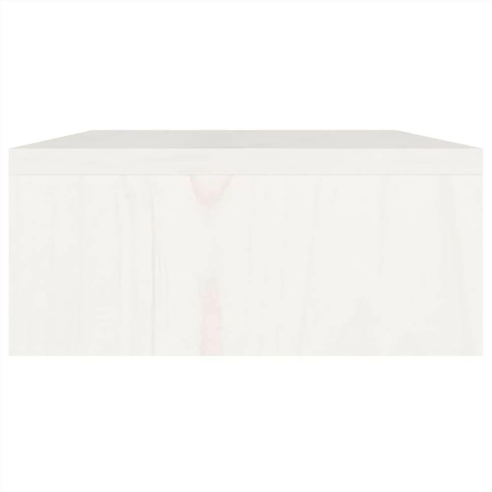 Monitor Stand White 60x24x10.5 Cm Solid Wood Pine 6 Monitor Stand White 60x24x10.5 Cm Solid Wood Pine - Image 6