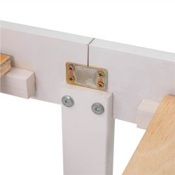 Twin Size Wooden Platform Bed Frame With 2 Storage Drawers - White 5 Twin Size Wooden Platform Bed Frame With 2 Storage Drawers - White -NEWTRAL Sales Shop Not allowed to sell to Walmart Twin Size Platform Bed with Drawer White New 458909 5