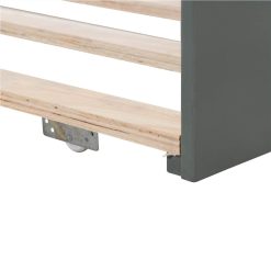 Twin-Size Wooden Platform Bed Frame With Trundle Bed, Suitable For Small Space Apartment, Room - Gray -NEWTRAL Sales Shop Not allowed to sell to Walmart Wooden Daybed with Trundle Twin Size Captain s Bed Gray New 458931 4