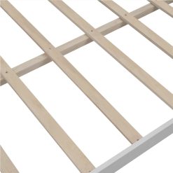 Full-Size Wooden Daybed Frame With Guardrail And Wooden Slat Support - White -NEWTRAL Sales Shop Not allowed to sell to Walmart Wooden Full Size Daybed with Clean Lines White 459002 4