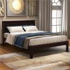 Twin-Size Platform Bed Frame With Headboard And Wooden Slats Support, No Box Spring Needed (Only Frame) - Espresso