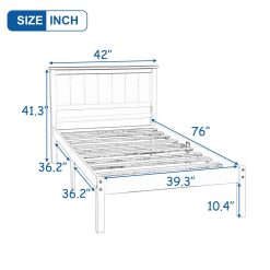 Twin-Size Platform Bed Frame With Headboard And Wooden Slats Support, No Box Spring Needed (Only Frame) - Espresso -NEWTRAL Sales Shop Platform Bed Frame with Headboard Wood Slat Support No Box Spring Needed Twin Espresso Expected arrival time 5 31 463851 5