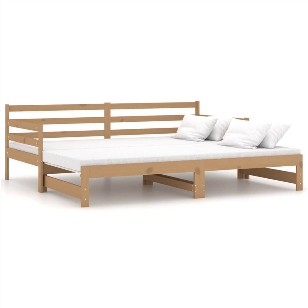 Pull-out Day Bed Honey Brown Solid Pinewood 2x Pull-out Day Bed Honey Brown Solid Pinewood 2x -NEWTRAL Sales Shop Pull out Day Bed Honey Brown Solid Pinewood 2x 483081 1