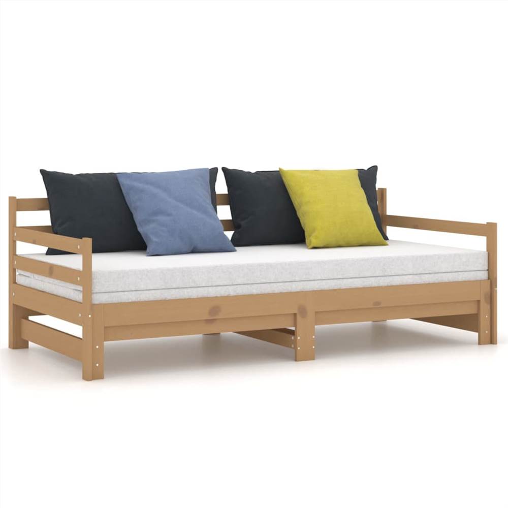 Pull-out Day Bed Honey Brown Solid Pinewood 2x Pull-out Day Bed Honey Brown Solid Pinewood 2x -NEWTRAL Sales Shop Pull out Day Bed Honey Brown Solid Pinewood 2x 483081 3