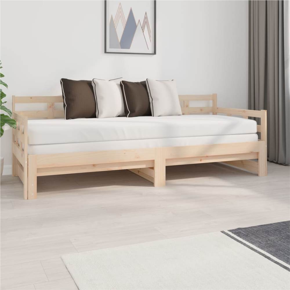 Pull-out Day Bed Solid Wood Pine 2x(80x200) cm Pull-out Day Bed Solid Wood Pine 2x(80x200) Cm -NEWTRAL Sales Shop Pull out Day Bed Solid Wood Pine 2x 80x200 cm 517456 0