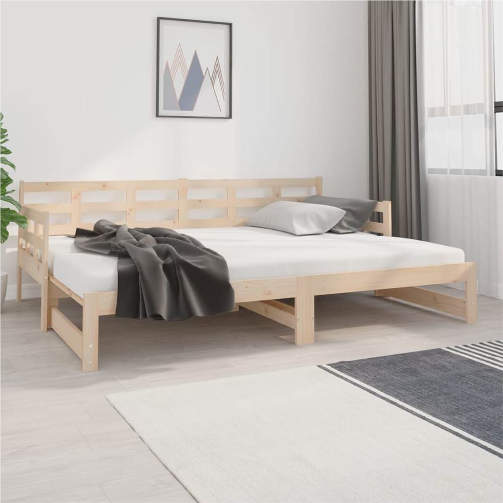 Pull-out Day Bed Solid Wood Pine 2x(80x200) cm Pull-out Day Bed Solid Wood Pine 2x(80x200) Cm -NEWTRAL Sales Shop Pull out Day Bed Solid Wood Pine 2x 80x200 cm 517456 2