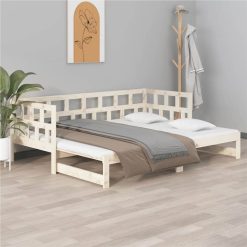 Pull-out Day Bed Solid Wood Pine 2x(90x200) Cm
