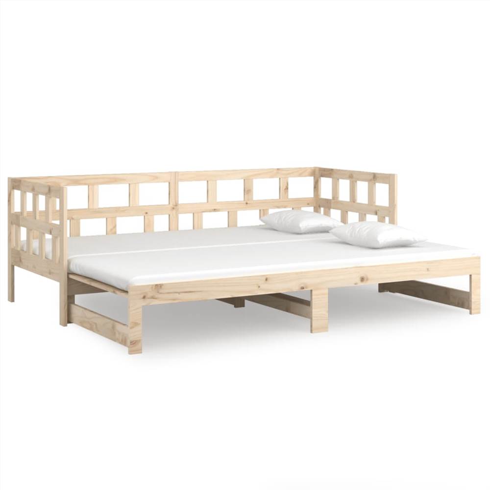 Pull-out Day Bed Solid Wood Pine 2x(90x200) cm Pull-out Day Bed Solid Wood Pine 2x(90x200) Cm -NEWTRAL Sales Shop Pull out Day Bed Solid Wood Pine 2x 90x200 cm 515597 1