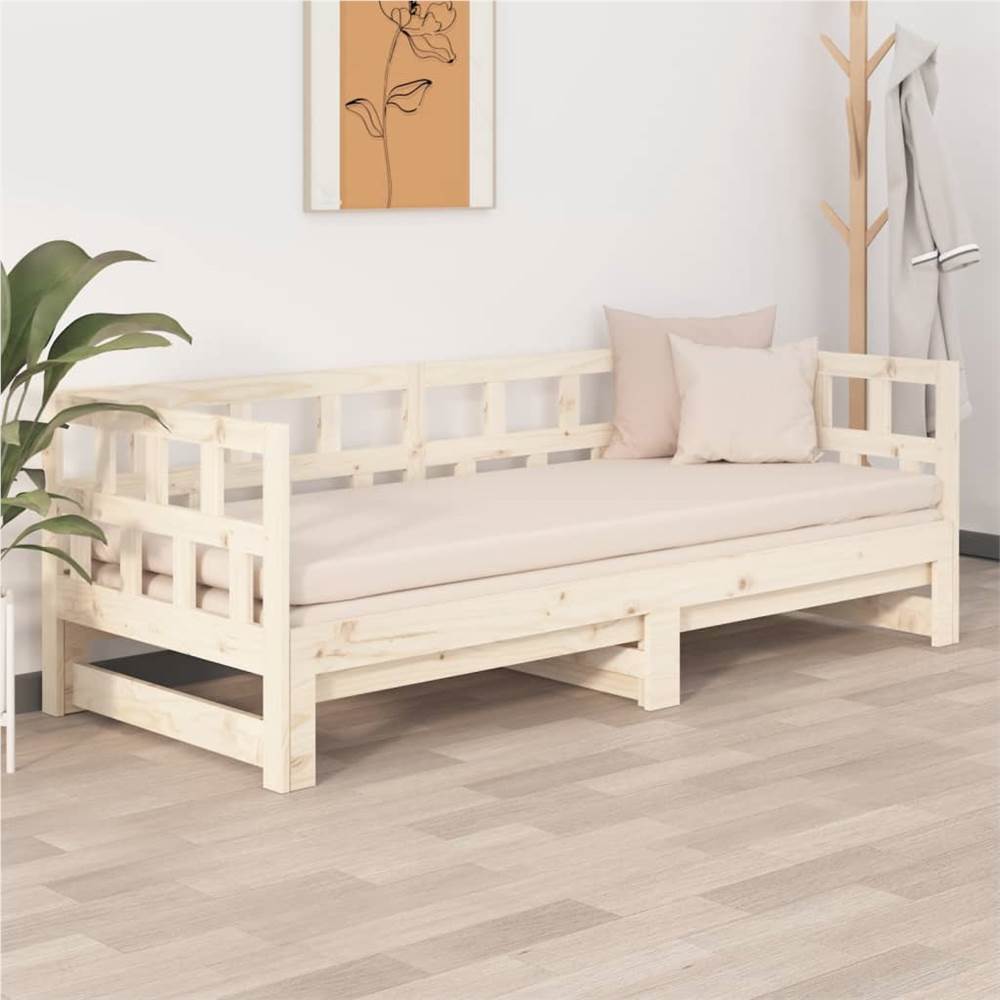 Pull-out Day Bed Solid Wood Pine 2x(90x200) cm Pull-out Day Bed Solid Wood Pine 2x(90x200) Cm -NEWTRAL Sales Shop Pull out Day Bed Solid Wood Pine 2x 90x200 cm 515597 3
