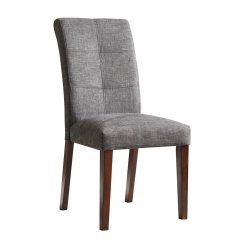 Linen Upholstered Dining Chair Set Of 2, With High Backrest, And Wood Legs, For Restaurant, Cafe, Tavern, Office, Living Room - Gray -NEWTRAL Sales Shop SIDE CHAIR SET OF 2 DARK GRAY 471282 4