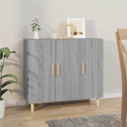 Sideboard Grey Sonoma 90x34x80 Cm Engineered Wood