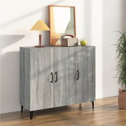Sideboard Grey Sonoma 90x34x80 Cm Engineered Wood