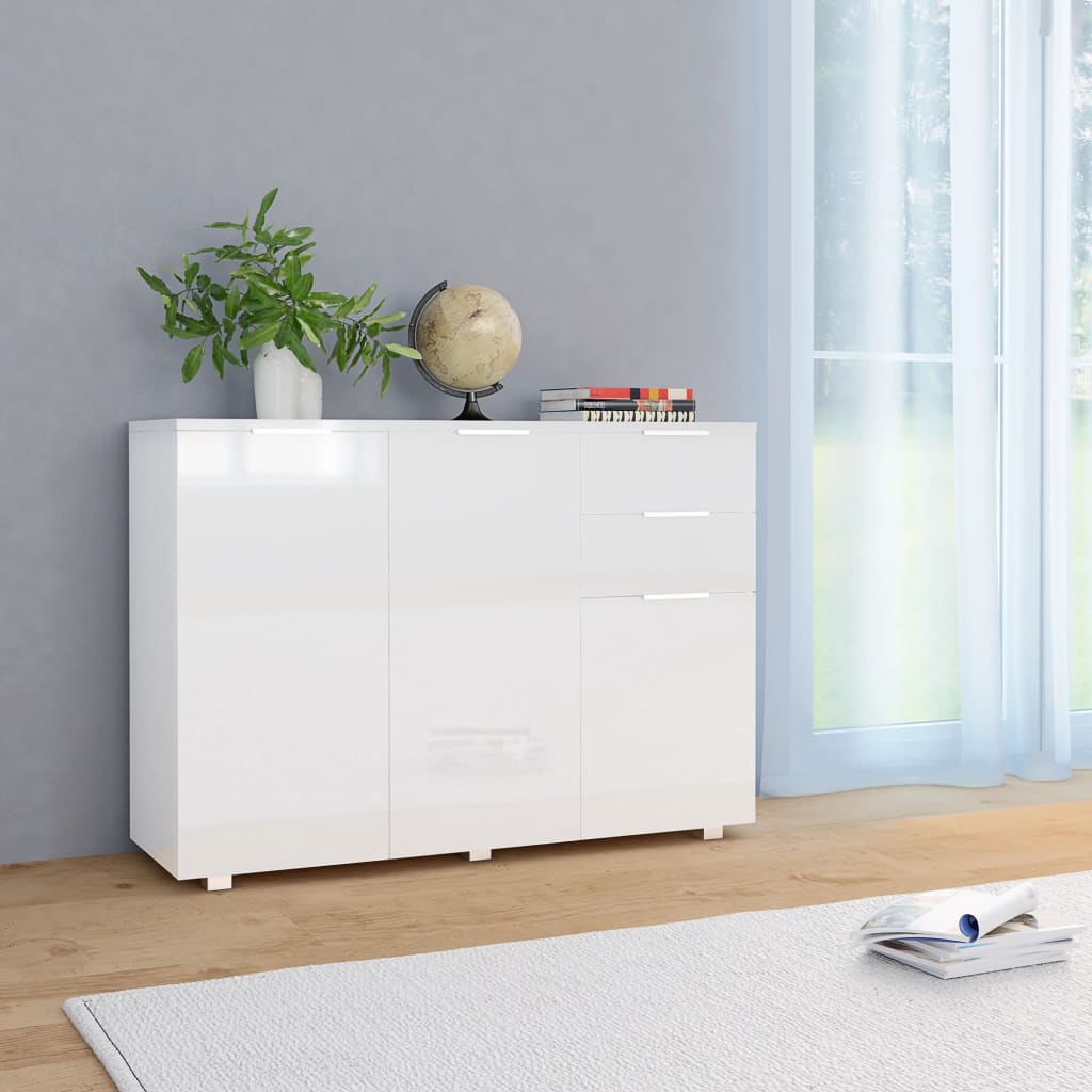 Sideboard High Gloss White 107x35x76 cm Sideboard High Gloss White 107x35x76 Cm -NEWTRAL Sales Shop Sideboard High Gloss White 107x35x76 cm 433471 0