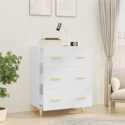Sideboard High Gloss White 70x34x90 Cm Engineered Wood 5 Sideboard High Gloss White 70x34x90 Cm Engineered Wood -NEWTRAL Sales Shop Sideboard High Gloss White 70x34x90 cm Engineered Wood 513577 5