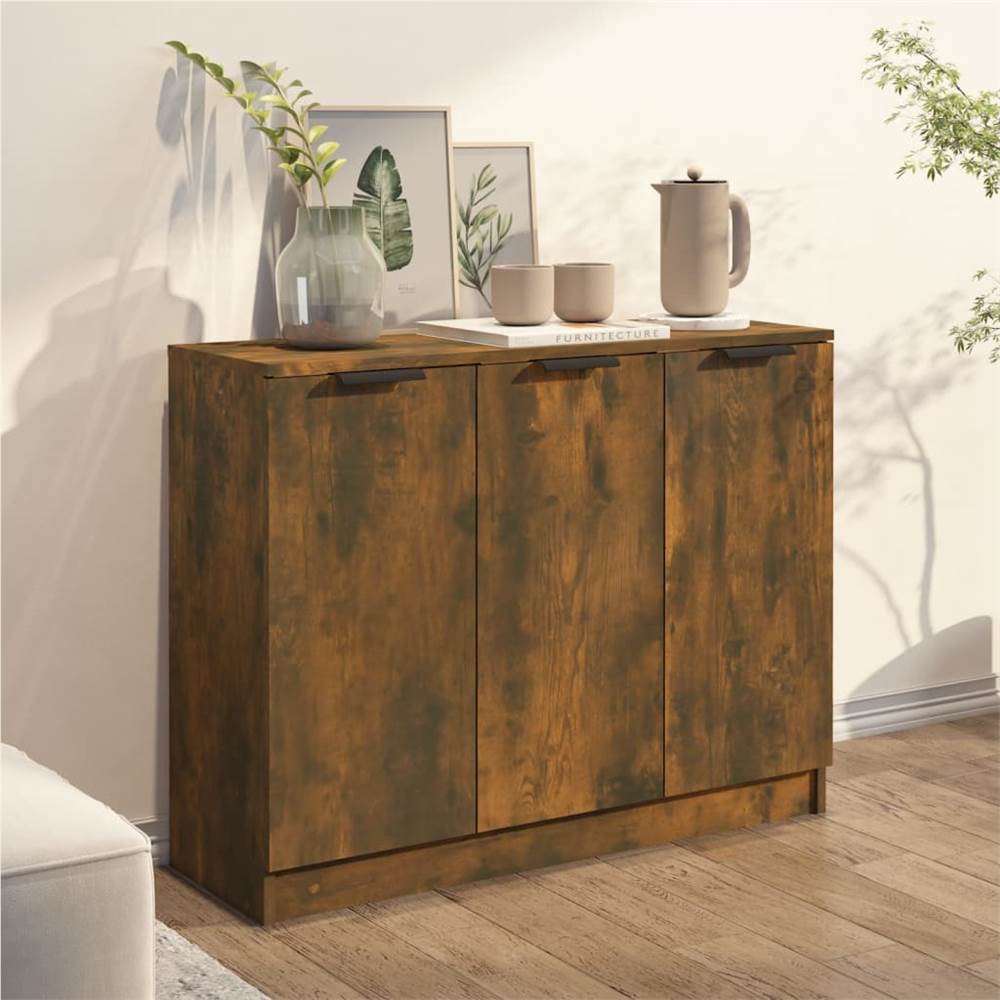 Sideboard Smoked Oak 90.5x30x70 cm Engineered Wood Sideboard Smoked Oak 90.5x30x70 Cm Engineered Wood -NEWTRAL Sales Shop Sideboard Smoked Oak 90 5x30x70 cm Engineered Wood 510001 2