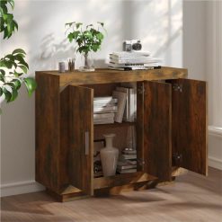 Sideboard Smoked Oak 92x35x75 Cm Engineered Wood 2 Sideboard Smoked Oak 92x35x75 Cm Engineered Wood -NEWTRAL Sales Shop Sideboard Smoked Oak 92x35x75 cm Engineered Wood 511506 2