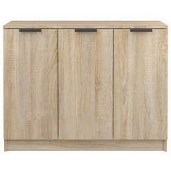 Sideboard Sonoma Oak 90.5x30x70 Cm Engineered Wood -NEWTRAL Sales Shop Sideboard Sonoma Oak 90 5x30x70 cm Engineered Wood 510392 4