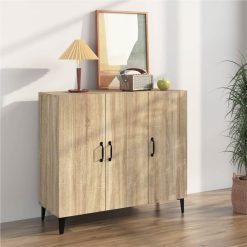 Sideboard Sonoma Oak 90x34x80 Cm Engineered Wood