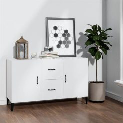 Sideboard White 100x36x60 Cm Engineered Wood