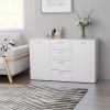 Sideboard White 120x35,5x75 Cm Chipboard