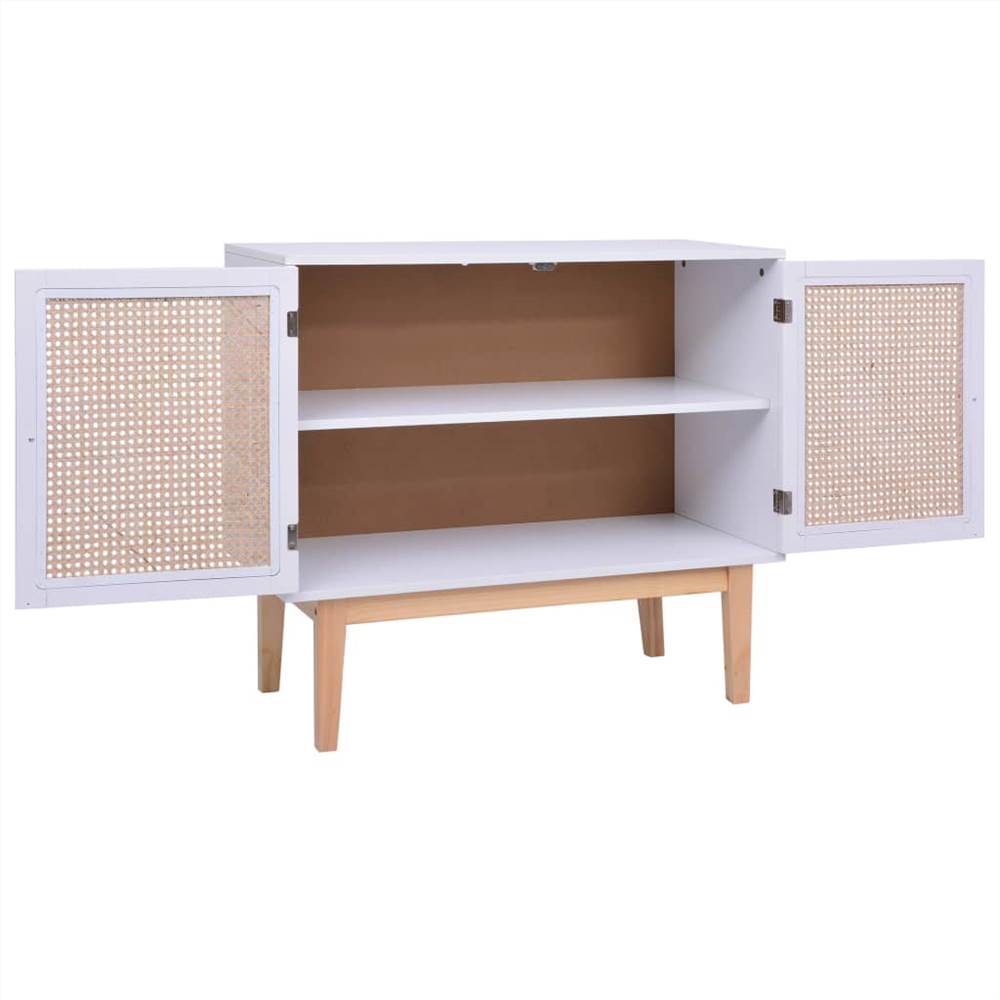 Sideboard White 88,5x40x80 cm MDF and Rattan Sideboard White 88,5x40x80 Cm MDF And Rattan -NEWTRAL Sales Shop Sideboard White 88 5x40x80 cm MDF and Rattan 492445 1