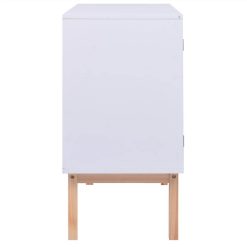 Sideboard White 88,5x40x80 Cm MDF And Rattan 4 Sideboard White 88,5x40x80 Cm MDF And Rattan -NEWTRAL Sales Shop Sideboard White 88 5x40x80 cm MDF and Rattan 492445 4