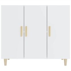Sideboard White 90x34x80 Cm Engineered Wood 2 Sideboard White 90x34x80 Cm Engineered Wood -NEWTRAL Sales Shop Sideboard White 90x34x80 cm Engineered Wood 516053 2