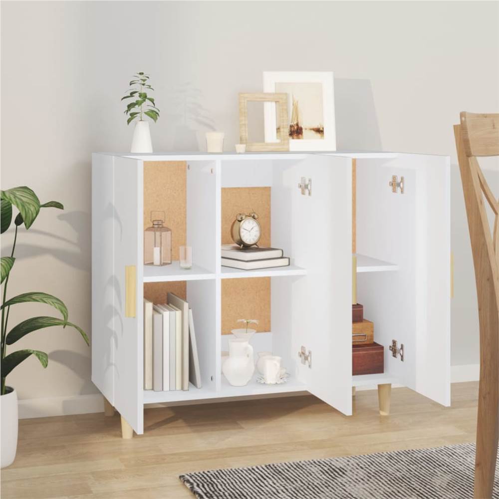 Sideboard White 90x34x80 cm Engineered Wood Sideboard White 90x34x80 Cm Engineered Wood -NEWTRAL Sales Shop Sideboard White 90x34x80 cm Engineered Wood 516053 5