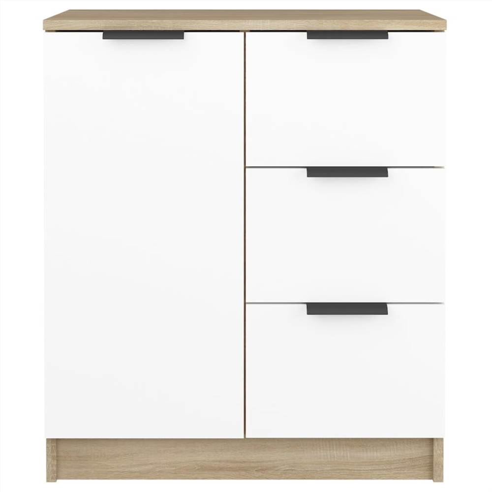 Sideboard White and Sonoma Oak Engineered Wood Sideboard White And Sonoma Oak Engineered Wood -NEWTRAL Sales Shop Sideboard White and Sonoma Oak Engineered Wood 515236 2