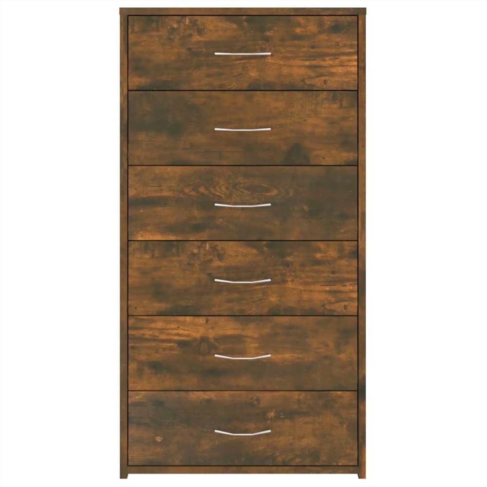 Sideboard with 6 Drawers Smoked Oak 50x34x96 cm Engineered Wood Sideboard With 6 Drawers Smoked Oak 50x34x96 Cm Engineered Wood -NEWTRAL Sales Shop Sideboard with 6 Drawers Smoked Oak 50x34x96 cm Engineered Wood 514184 4