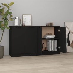 Sideboards 2 Pcs Black 60x30x70 Cm Engineered Wood