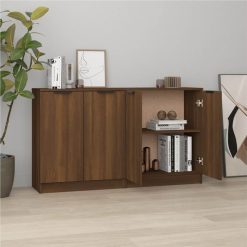 Sideboards 2 Pcs Brown Oak 60x30x70 Cm Engineered Wood