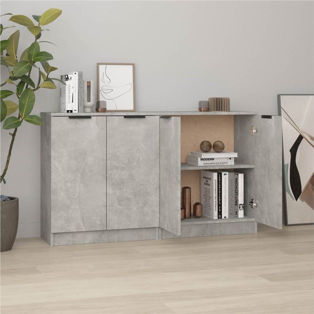 Sideboards 2 pcs Concrete Grey 60x30x70 cm Engineered Wood Sideboards 2 Pcs Concrete Grey 60x30x70 Cm Engineered Wood -NEWTRAL Sales Shop Sideboards 2 pcs Concrete Grey 60x30x70 cm Engineered Wood 514841 0