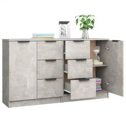 Sideboards 2 Pcs Concrete Grey 60x30x70 Cm Engineered Wood -NEWTRAL Sales Shop Sideboards 2 pcs Concrete Grey 60x30x70 cm Engineered Wood 515697 3