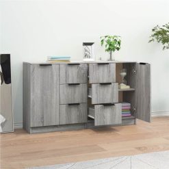 Sideboards 2 Pcs Grey Sonoma 60x30x70 Cm Engineered Wood 2 Sideboards 2 Pcs Grey Sonoma 60x30x70 Cm Engineered Wood -NEWTRAL Sales Shop Sideboards 2 pcs Grey Sonoma 60x30x70 cm Engineered Wood 515675 2