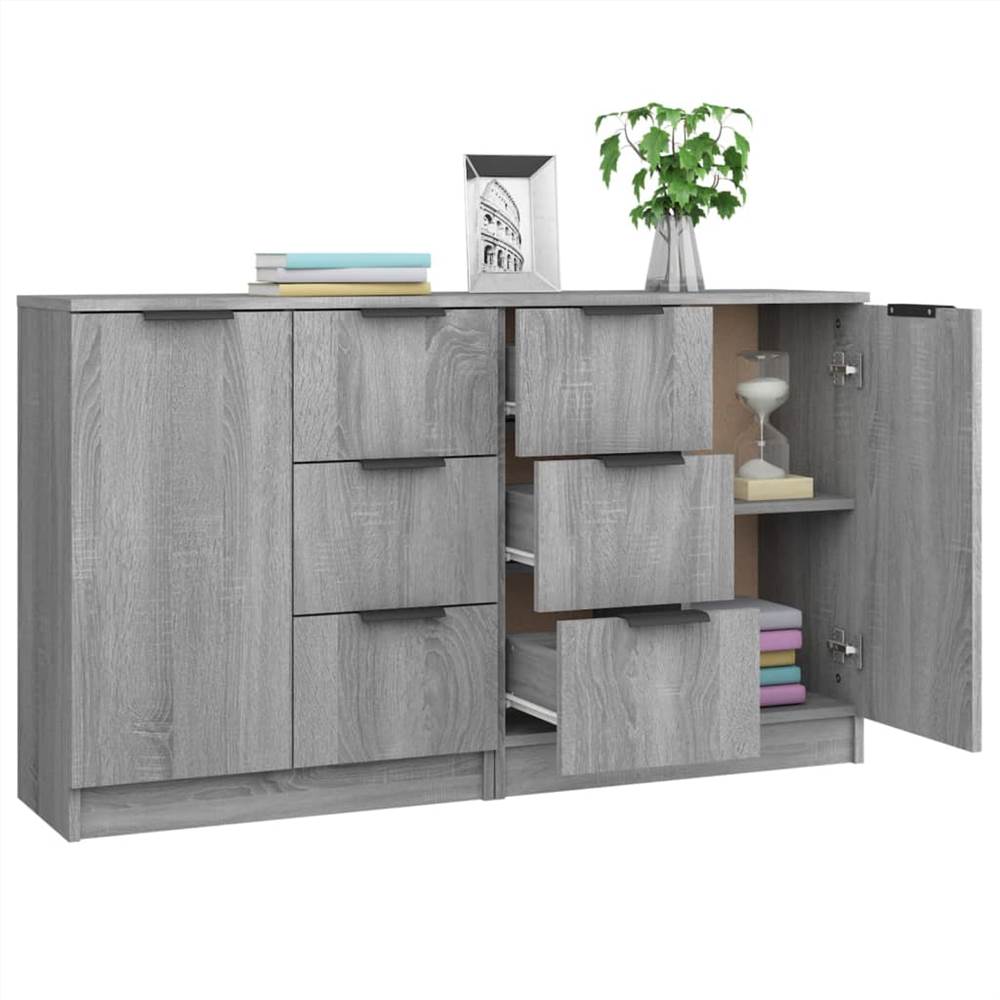 Sideboards 2 pcs Grey Sonoma 60x30x70 cm Engineered Wood Sideboards 2 Pcs Grey Sonoma 60x30x70 Cm Engineered Wood -NEWTRAL Sales Shop Sideboards 2 pcs Grey Sonoma 60x30x70 cm Engineered Wood 515675 3