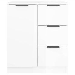Sideboards 2 Pcs High Gloss White 60x30x70 Cm Engineered Wood -NEWTRAL Sales Shop Sideboards 2 pcs High Gloss White 60x30x70 cm Engineered Wood 515686 5
