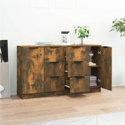 Sideboards 2 Pcs Smoked Oak 60x30x70 Cm Engineered Wood -NEWTRAL Sales Shop Sideboards 2 pcs Smoked Oak 60x30x70 cm Engineered Wood 515678 2
