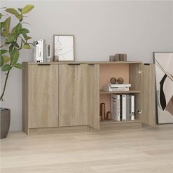 Sideboards 2 Pcs Sonoma Oak 60x30x70 Cm Engineered Wood