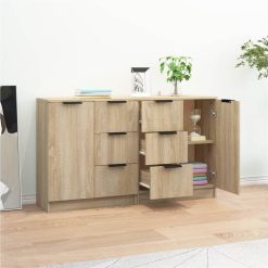 Sideboards 2 Pcs Sonoma Oak 60x30x70 Cm Engineered Wood -NEWTRAL Sales Shop Sideboards 2 pcs Sonoma Oak 60x30x70 cm Engineered Wood 515674 2