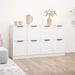 Sideboards 2 Pcs White 60x30x70 Cm Engineered Wood