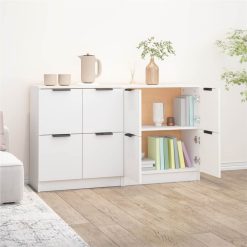 Sideboards 2 Pcs White 60x30x70 Cm Engineered Wood 4 Sideboards 2 Pcs White 60x30x70 Cm Engineered Wood -NEWTRAL Sales Shop Sideboards 2 pcs White 60x30x70 cm Engineered Wood 515022 4