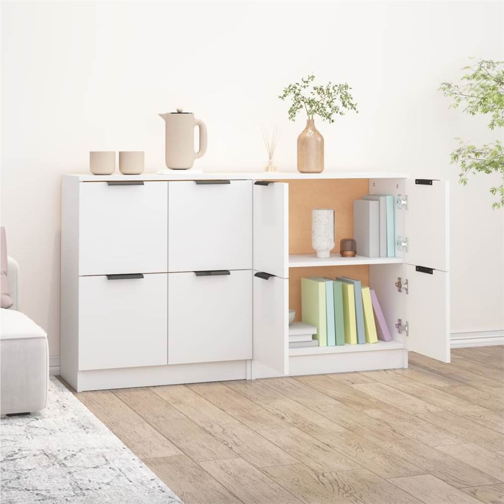 Sideboards 2 pcs White 60x30x70 cm Engineered Wood Sideboards 2 Pcs White 60x30x70 Cm Engineered Wood -NEWTRAL Sales Shop Sideboards 2 pcs White 60x30x70 cm Engineered Wood 515022 4