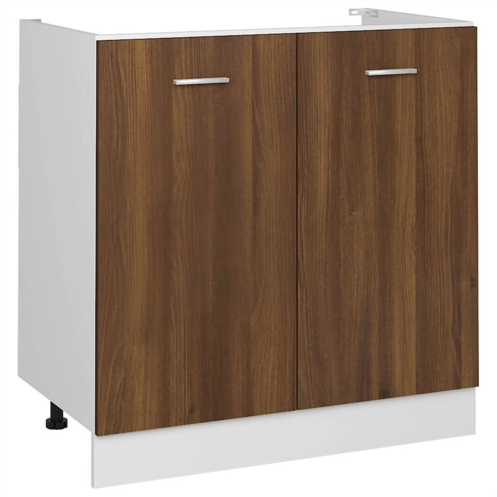 Sink Bottom Cabinet Brown Oak 80x46x81.5 cm Engineered Wood Sink Bottom Cabinet Brown Oak 80x46x81.5 Cm Engineered Wood -NEWTRAL Sales Shop Sink Bottom Cabinet Brown Oak 80x46x81 5 cm Engineered Wood 510757 1