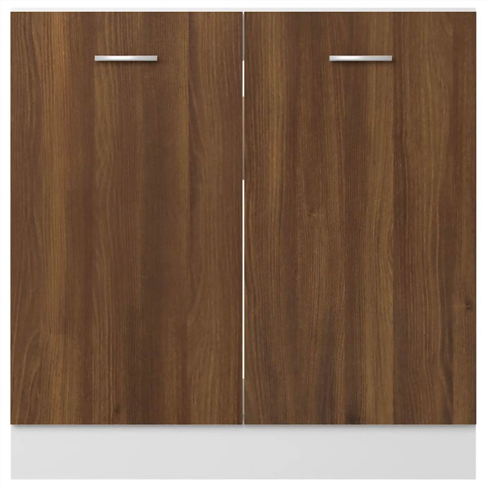 Sink Bottom Cabinet Brown Oak 80x46x81.5 cm Engineered Wood Sink Bottom Cabinet Brown Oak 80x46x81.5 Cm Engineered Wood -NEWTRAL Sales Shop Sink Bottom Cabinet Brown Oak 80x46x81 5 cm Engineered Wood 510757 4