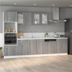 Sink Bottom Cabinet Grey Sonoma 80x46x81.5 Cm Engineered Wood