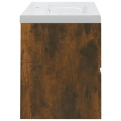 Sink Cabinet With Built-in Basin Smoked Oak Engineered Wood 3 Sink Cabinet With Built-in Basin Smoked Oak Engineered Wood -NEWTRAL Sales Shop Sink Cabinet with Built in Basin Smoked Oak Engineered Wood 515688 3