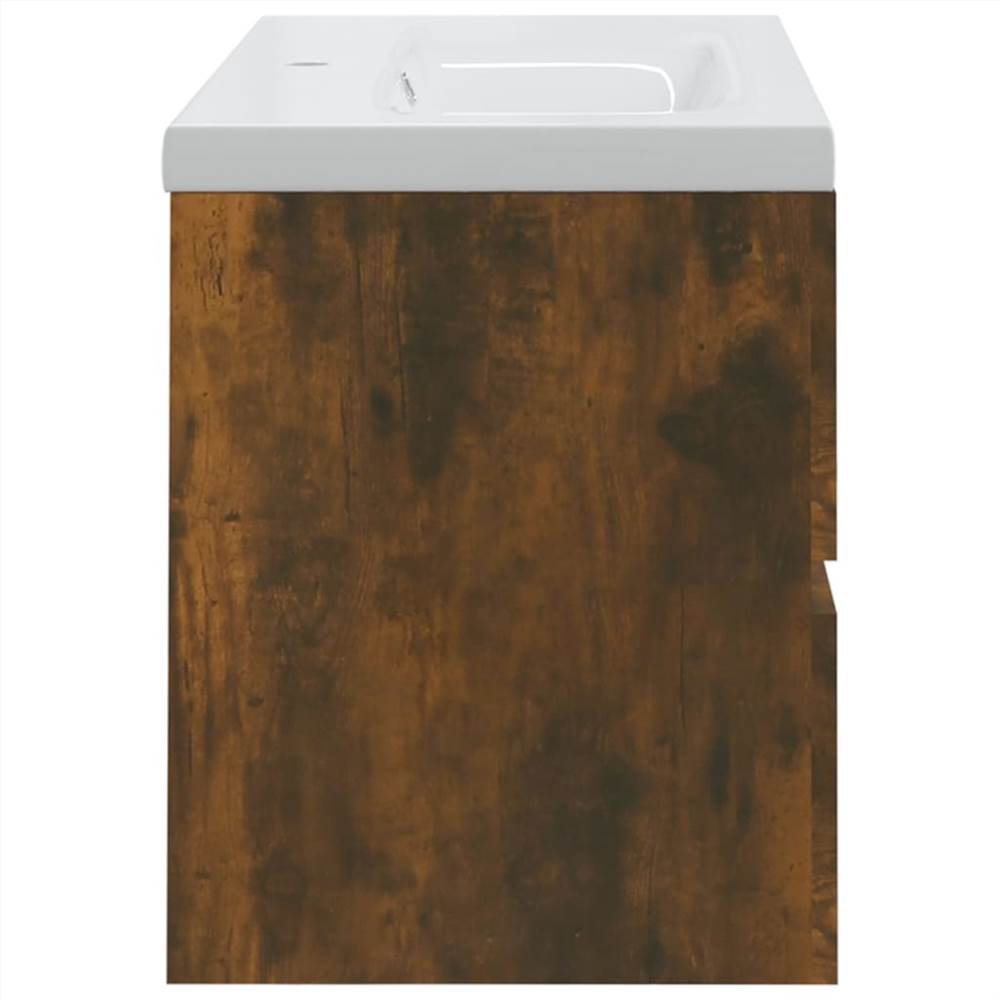 Sink Cabinet with Built-in Basin Smoked Oak Engineered Wood Sink Cabinet With Built-in Basin Smoked Oak Engineered Wood -NEWTRAL Sales Shop Sink Cabinet with Built in Basin Smoked Oak Engineered Wood 515688 3