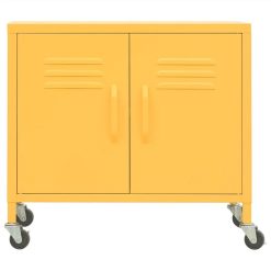 Storage Cabinet Mustard Yellow 60x35x49 Cm Steel -NEWTRAL Sales Shop Storage Cabinet Mustard Yellow 60x35x49 cm Steel 499158 3